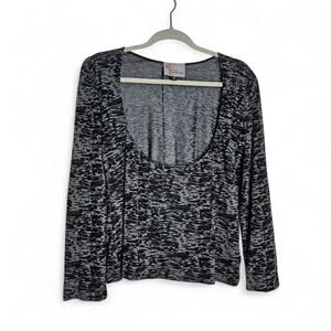 Charms Womens Low Rounded Neckline Burnout Top Size XL Witchy Whimsygoth